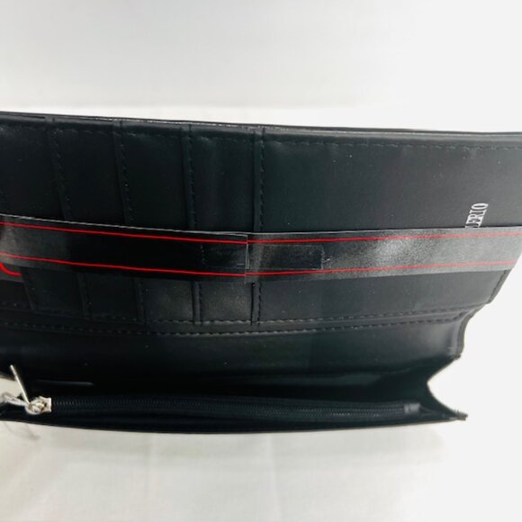 NEW WITH TAG RAYMOND VALERIO ITALY BLACK LEATHER FOR MONEY /CARD HOLDER (W84) - Picture 5 of 6